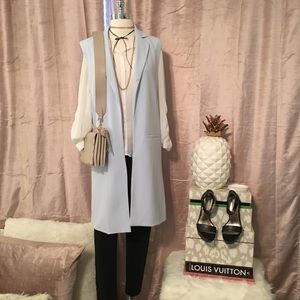 Light Blue Longline Vest